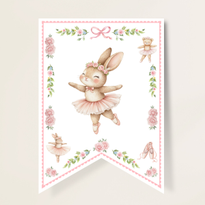Ballerina baby shower party printables collection.