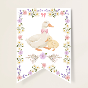Goose baby shower party printables collection.