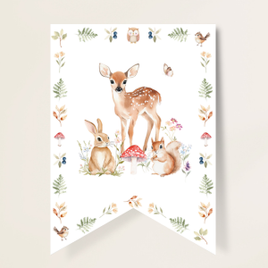 Woodland baby shower party printables collection.