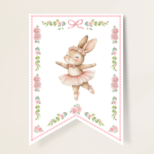 Ballerina baby shower party printables collection.
