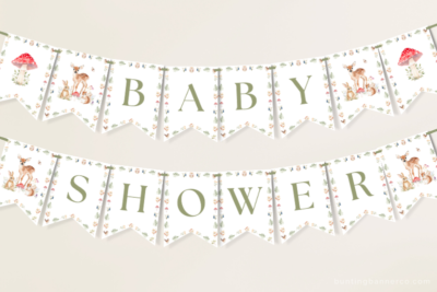 Woodland Baby Shower Printable Banner
