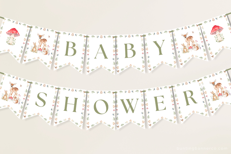 Woodland Baby Shower Printable Banner