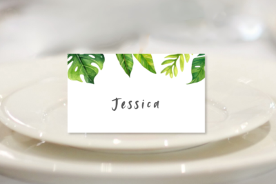 Safari baby shower place cards.