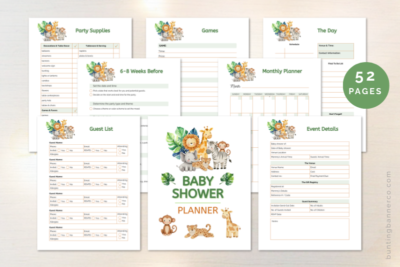 safari baby shower planner